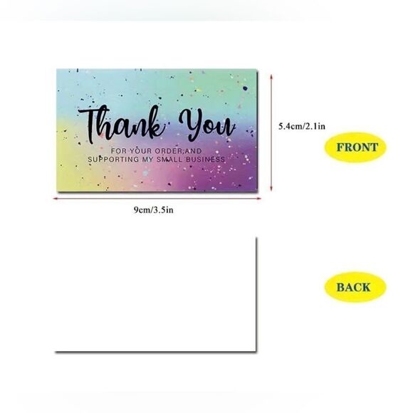 NEW … 50 Colorful “Thank You” Cards - Picture 3 of 5